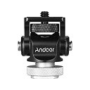 【中古】【非常に良い】Andoer ミニ ボールヘッド 180°回転 ホット フラッシュ シュー マウント アダプター 1/4インチネジ レンチ付き デジタル ...