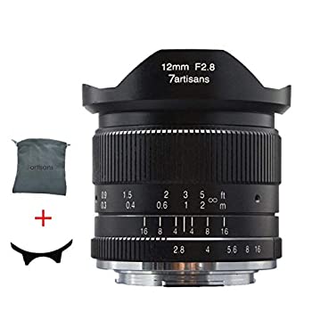 【中古】【非常に良い】7artisans 12mm f/2.8 超広角プライムレンズ マニュアルフォーカス 大口径 Olympus EPM2/E-PL7/ E-PL8/E-P5/E-P6 Panasonic G5/G6/G7/G85/GF8/GF