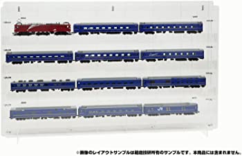 Trains - 【中古】箱庭技研 WMDS-LR-HO-4-070 鉄道模型HOゲージ用組立式壁掛けディスプレイケースLタイプ 4段x奥行70mm（HOゲージ12両展示可能）W880xD75xH550