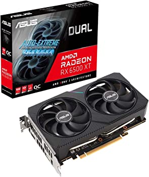 【中古】【非常に良い】ASUS Dual Radeon RX 6500 XT 搭載ビデオカード OC edition 4GB GDDR6 / DUAL-R..