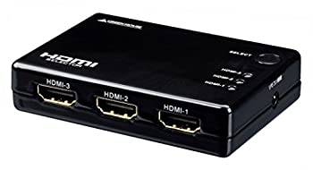 グリーンハウス Deep Color/3D映像 フルHD映像対応 HDMI切換器 3台用 リモコン付 Input3+Output1ポート GH-HSW301