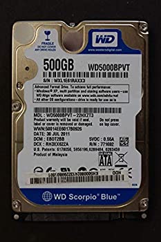 【中古】wd5000bpvt、デルScorpio Blue 500?GB 5400?RPM 2.5?