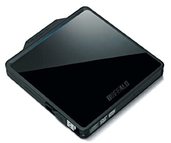 【中古】【非常に良い】BUFFALO USB2.0用 ポータブルDVDドライブ Wケーブル収納タイプ ブラック DVSM-PC58U2V-BKC