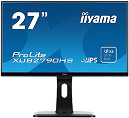 【中古】iiyama ディスプレイ モニター XUB2790HS-B1 27インチ/フルHD/スリムベゼル/HDMI端子付