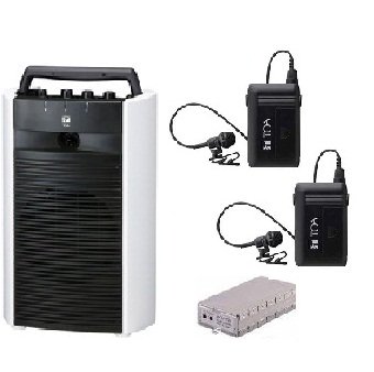 【中古】【非常に良い】TOA デジタルワイヤレスアンプ・ワイヤレスマイクセット WA-2700×1 WTU-1720×1 WM-1320×2　シングルタイプ