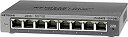 【中古】(未使用・未開封品)NETGEAR 卓上型コンパクト アンマネージプラス スイッチングハブ GS108E ギガビット 8ポート VLAN QoS ファン...