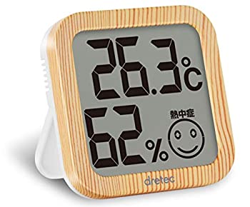 【中古】(未使用・未開封品)dretec(ドリテック) 温湿度計 デジタル 温度計 湿度計 大画面 コンパクト O-271NW(ナチュラルウッド)