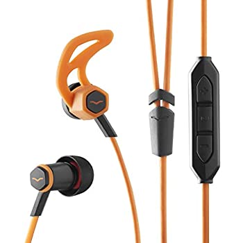 【中古】V - MODA Forzaインイヤハイブリッドスポーツヘッドフォン3ボタンリモート&マイク???Appleデバイス、ブラック FRZ-I-ORANGE