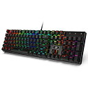 【中古】Redragon k556 RGB 茶軸104キー メカニカルゲーミングキーボード ゲーミングキーボード 8つキーカスタマイズ可能 USB有線 7色+6モードバックラ