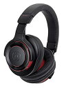 【中古】(未使用・未開封品)audio-technica SOLID BASS ノイズキャンセリングワイヤレスヘッドホン 重低音 ハイレゾ音源対応 最大30時間再生 ブラックレッド ATH-WS990BT BR