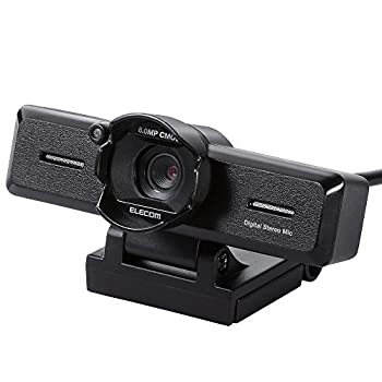 【中古】【非常に良い】エレコム WEBカメラ UCAM-C980FBBK フルHD 30FPS 800万画素 ステレオマイク内蔵 高精細ガラスレンズ レンズフード付 ケーブル長1.5m ブラック