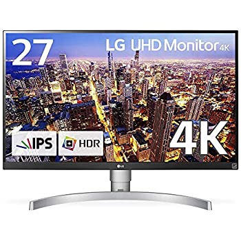 【中古】LG モニター ディスプレイ 27UK650-W 27インチ/4K/HDR10対応(標準輝度:350cd/)/IPS非光沢/HDMI×2、DisplayPort/高さ調節、ピボット対応