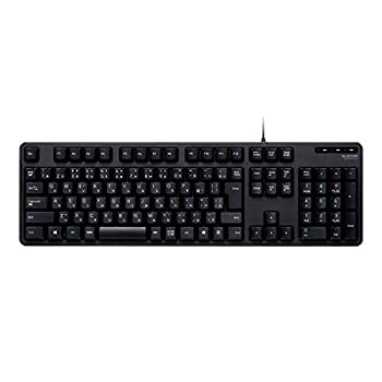 【中古】(未使用・未開封品)エレコム キーボード 有線 メンブレン フルキーボード ブラック TK-FCM104XBK