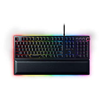 【中古】(未使用・未開封品)Razer Huntsman Elite JP ゲーミングキーボード 日本語配列 光学メカニカルスイッチ レザーレット製リストレスト付属 【日本正規代理店保証品】