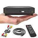 【中古】ミニDVDプレーヤー 全地域 DVD CD/ディスクプレーヤー HDMI/AV出力搭載テレビ用 HDMI/AVケーブル付き HD 1080P対応 PAL/NTSCシステム USB入力 日(2)
