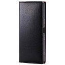 【中古】(未使用・未開封品)エレコム Xperia 1 III レザーケース 手帳型 RICERCA(Coronet) ブラック PM-X212PLFYILBK
