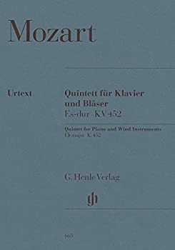 【中古】(未使用・未開封品)モーツァルト : ピアノ五重奏曲 変ホ長調 K452 (木管四重奏(オーボエ、クラリネット、ホルン、ファゴット)、ピアノ) ヘンレ出版
