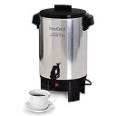 yÁz(gpEJi)West Bend Dba/Focus Electrics 30-Cup Polished Aluminum Coffee Urn - 58030