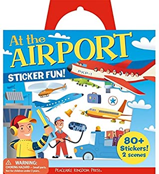 Peaceable Kingdom Sticker Fun! At the Airport Reusable Sticker Tote 4306 