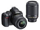 【中古】Nikon デジタル一眼レフカメラ D3000 ダブルズームキット D3000WZ