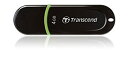 【中古】【非常に良い】Transcend USBメモリ 4GB USB 2.0 キャップ式 ブラック TS4GJF300