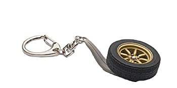 【中古】【非常に良い】AUTOartDESIGN 8スポーク ホイール・キーチェーン (ゴールド) 完成品
