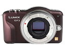 【中古】Panasonic ミラーレス一眼カメラ LUMIX GF3 ボディ センシュアルブラウン DMC-GF3