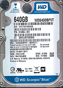 wd6400bpvt-60hxzt1?Westernデジタル640?GB 5400rpm SATA 3.0?Gbps 2.5インチScorpioハードドライブ