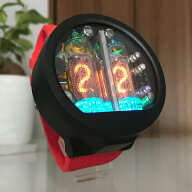 ニキシー管 腕時計 ウクライナ製 IV-6 Nixie Tube Watch V5.2 NUKA VFD バックライトLED レッドバンド ドリロボ DoriRobo