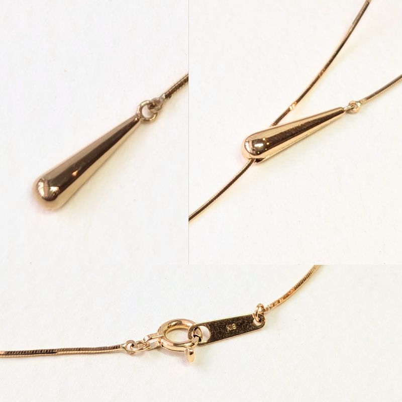 大宮のジュエリー店ドールオガワのK18イエローゴールド Y字 ネックレス しっかりめのスネークチェーンK18 18K 18金 K18YG gold ラリエット チョーカー Y字 ネックレス 送料無料 日本製 ゴールド 地金 金属アレルギー対応 メタル｜アングル3
