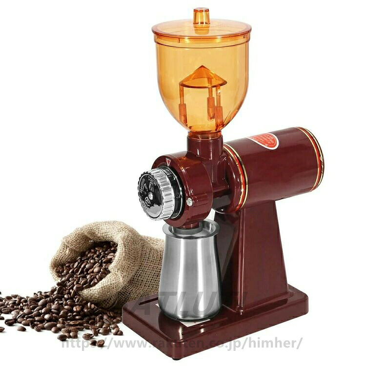 コーヒーミル 美味しい珈琲を簡単に 電動コーヒーミル 1回250gを 家庭用 静電気飛散防止設計 粒の細かさ8段調節