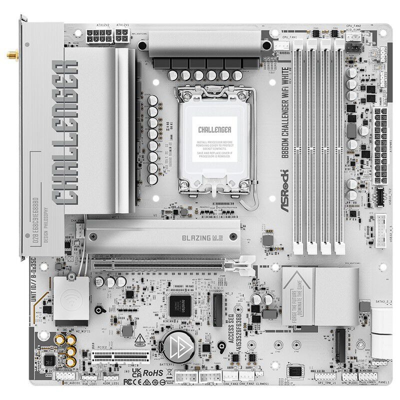 ASRock B860M Challenger WiFi White (B860 1851 MicroATX ホワイト)