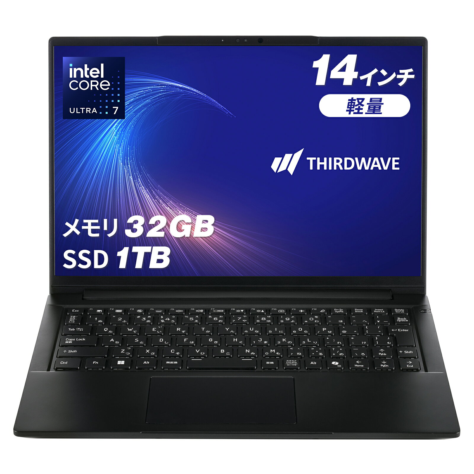 サードウェーブ ノートパソコン Core Ultra 7 355 メモリ 32GB / SSD 1TB Windows 11 Home 14インチ 60Hz THIRDWAVE F-14PN7A : Copilot+ PC 22298-4049