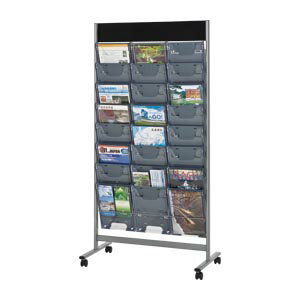 エヌケイ メーカー直送品 パンフレットスタンド DPシリーズ 8段タイプ 規格:A4判3列8段