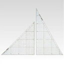 クラウン 方眼三角定規 5mm方眼入 ノングレアタイプ 5ミリ方眼入 30cm 30cm x 2mm