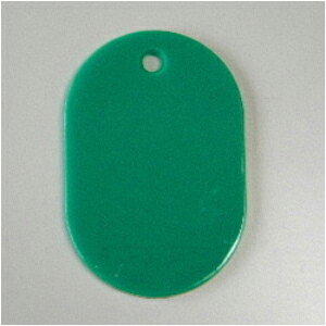 クラウン 番号札 小判型・スチロール製 無地(50枚入) 大 [50枚]（緑）