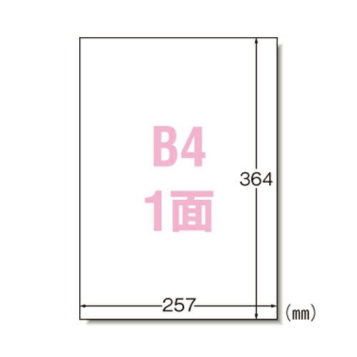 エーワン　ラベルシール〈レーザープリンタ〉　マット紙　規格：B4判1面