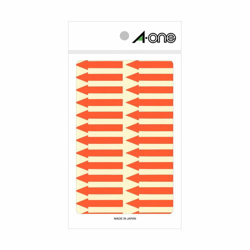 エーワン 特殊ラベル 矢印 蛍光赤