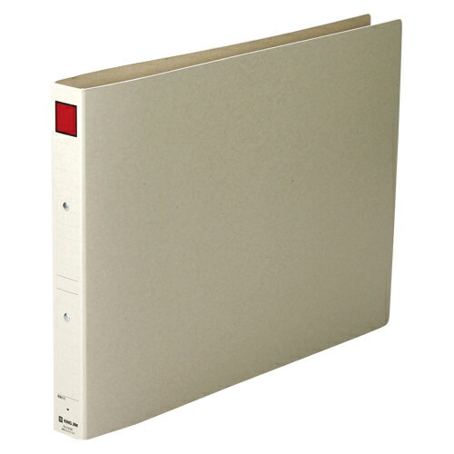 キングジム 保存ファイル A3判ヨコ型 とじ厚30mm（グレー（パターン色：赤））