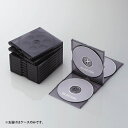 エレコム CD/DVDプラケース 4枚収納 5パック(クリアブラック)