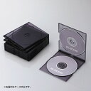 エレコム CD/DVDスリムプラケース 2枚収納 10パック(クリアブラック)