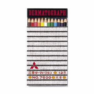 三菱鉛筆 油性ダーマトグラフ 7600 12色セット 12 色セット