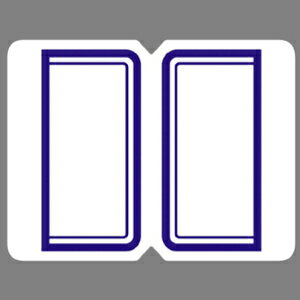 ササガワ　アドインデックス　中　10シート（120片）（青枠）