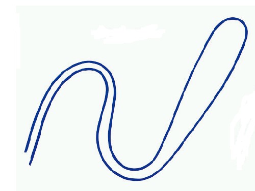 オープン 名札用パーツ 丸紐（青）