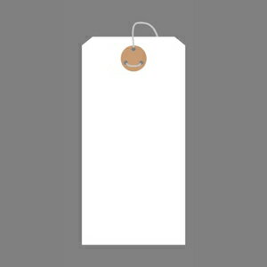 ササガワ 荷札 三穴 大（白）