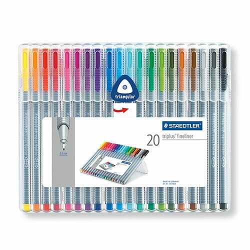 ステッドラー トリプラス ファインライナー・細書きペン 20色セット 水性 ・0.3mm(シングル)