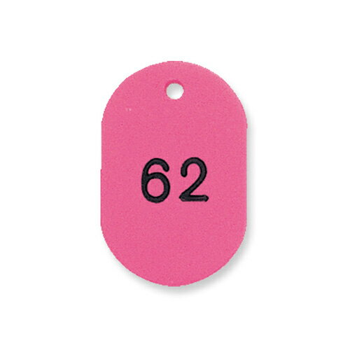 共栄プラスチック プラスチック番号札 番号入 大（ピンク）