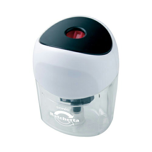 ソニック ラチェッタ ワン ハンディ鉛筆削り 自宅学習 リビング学習（ブラック）