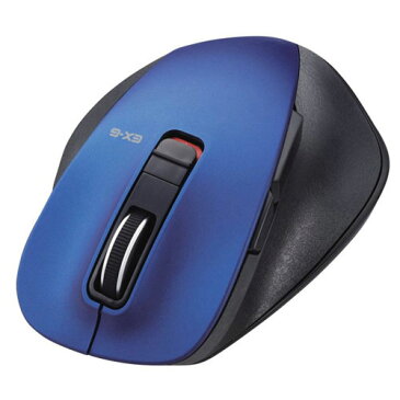 エレコム　BlueLEDマウス　握りの極み　Mサイズ　Bluetooth　5ボタン　ブルー（ブルー）