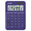 カシオ 電卓 ミニジャスト 12桁(パープル)
